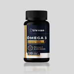  Frasco de Ômega 3 Premium LIVVAN com EPA 540mg e DHA 360mg